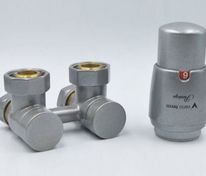 Комплект радиаторный угловой 3/4"-3/4" Premium Eleganckie серый металлик