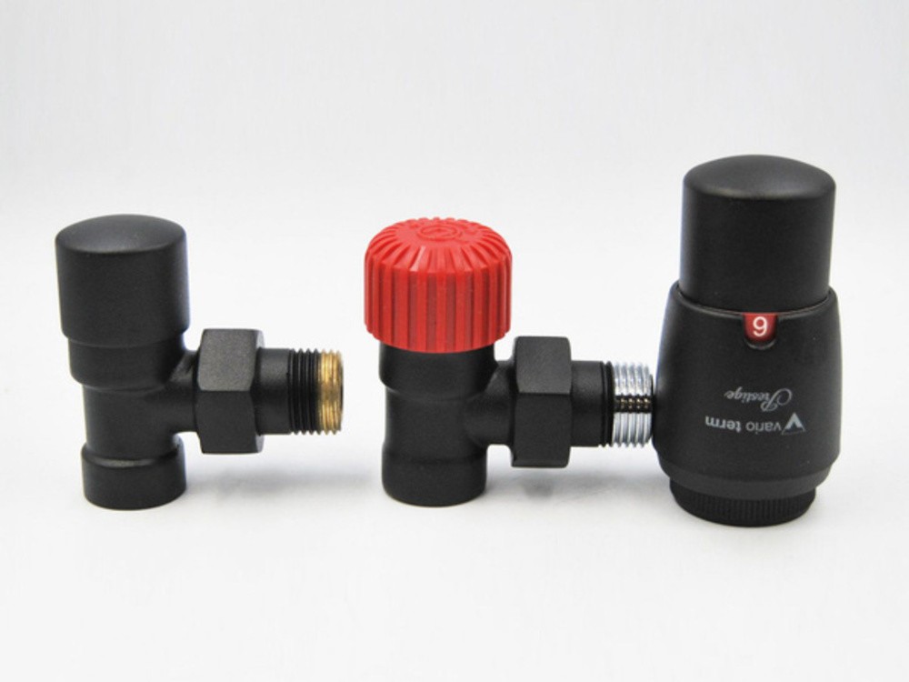 Комплект подкл. радиатора уловой 1/2"х1/2" Vario ROYAL графит структурный 