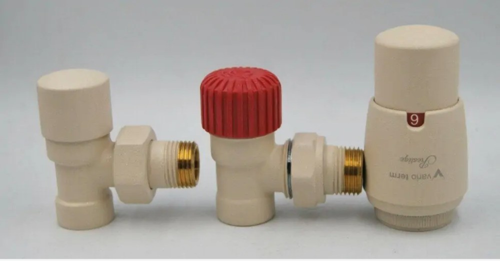Комплект подкл. радиатора  угловой  1/2"х1/2" Vario ROYAL песочный