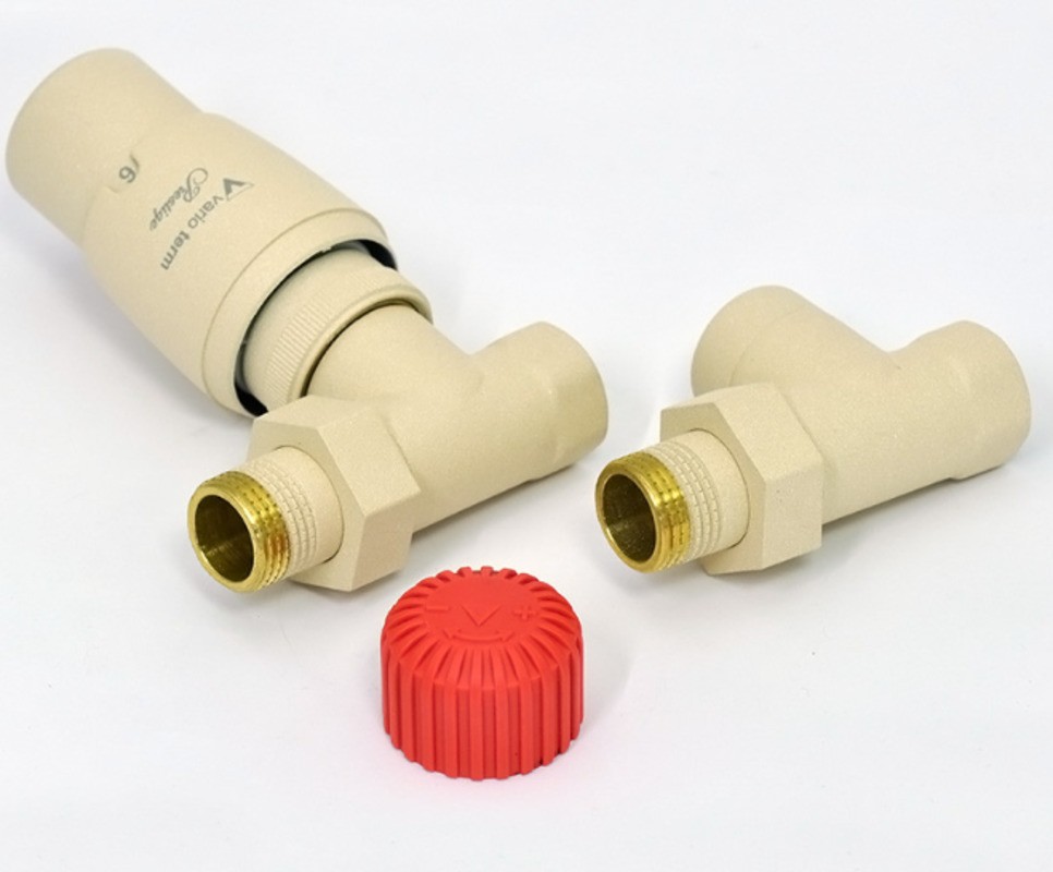 Комплект подкл. радиатора  угловой  1/2"х1/2" Vario ROYAL песочный