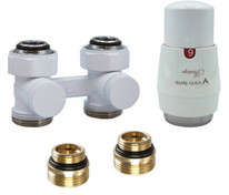 Комплект радиаторный прямой 3/4"-3/4" Premium Eleganckie белый