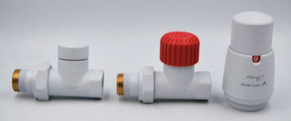 Комплект подкл. радиатора угловой 1/2"х1/2" Vario ROYAL  белый матовый