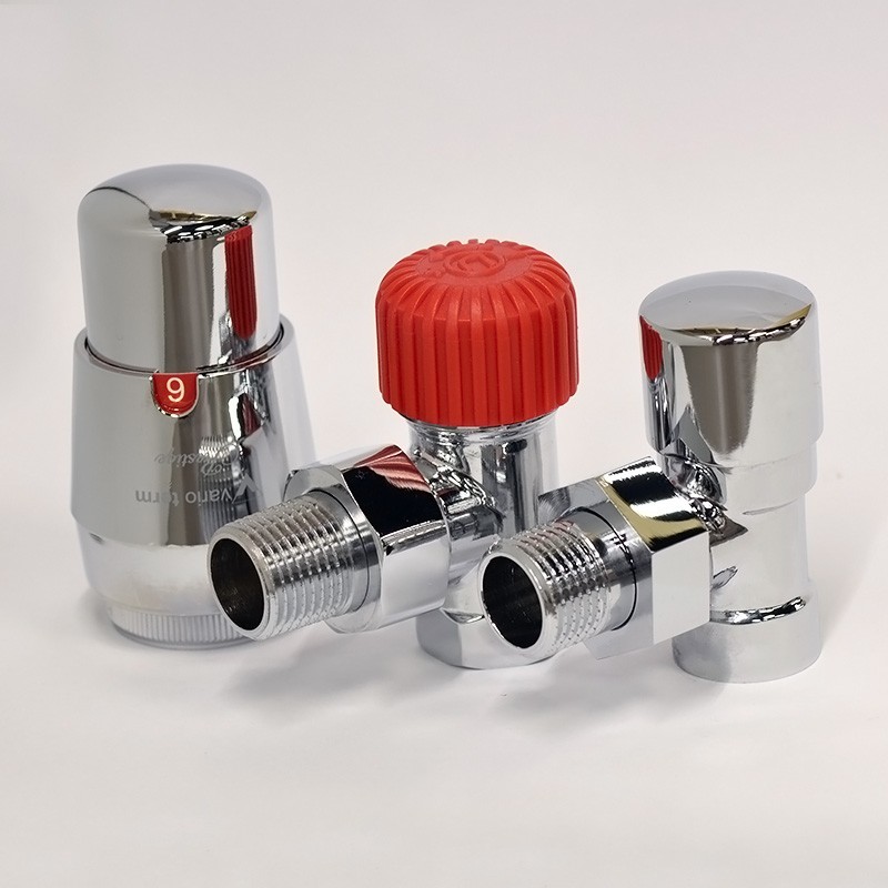 Комплект подкл. радиатора угловой 1/2"х1/2" Vario ROYAL хром 